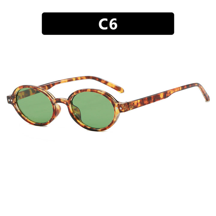 Ladies fashionable oval-shaped sunglasses with fancy frame Bowlift