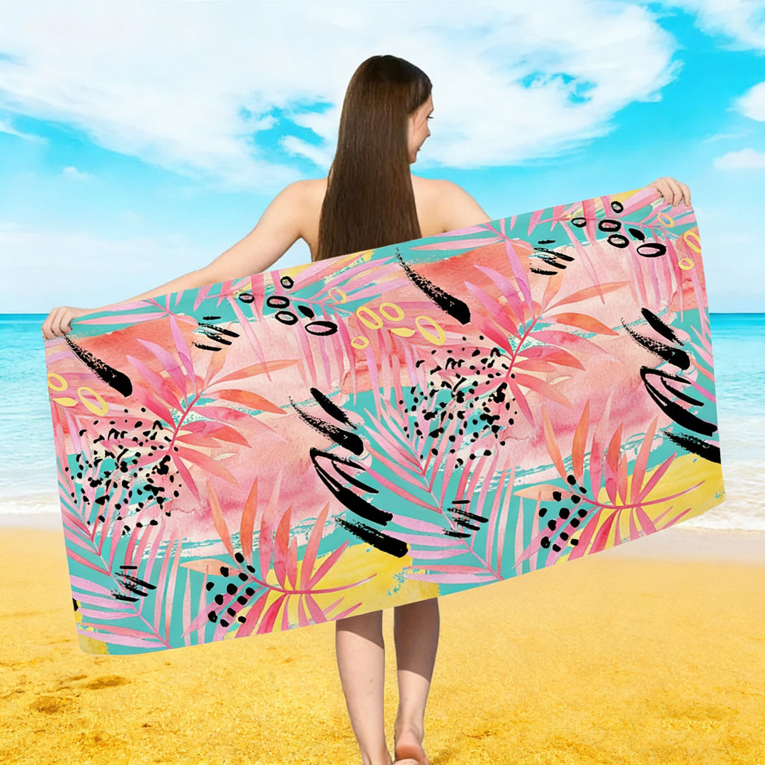 large beach towel with colorful butterfly design Bowlift
