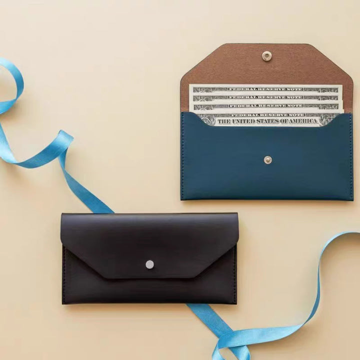 Leather Envelope Sunglasses Case with Snap Closure Bowlift