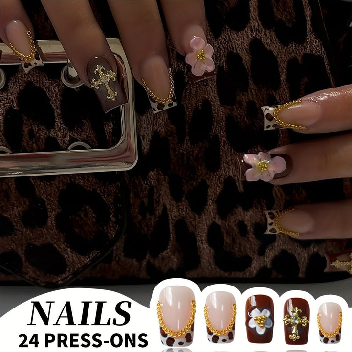 Decorative Press-On Nail Set Bowlift