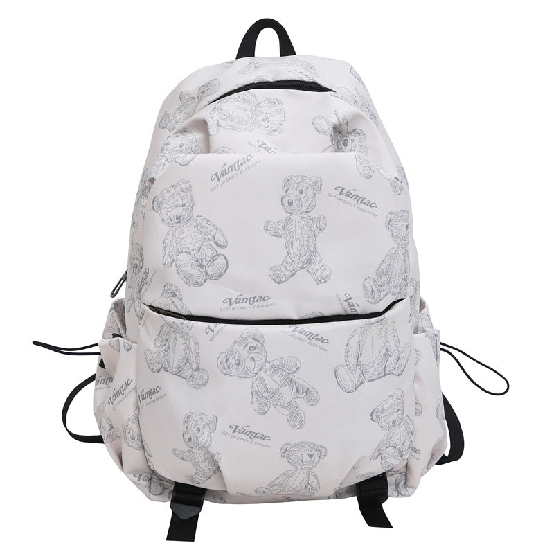 Playful Teddy Bear Print Backpack
