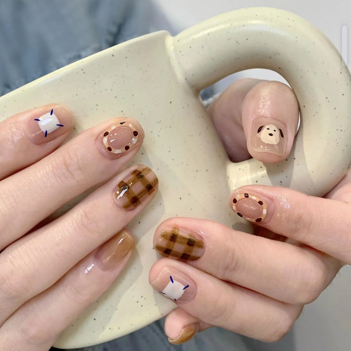 Chic Themed Press-On Nail Art Bowlift