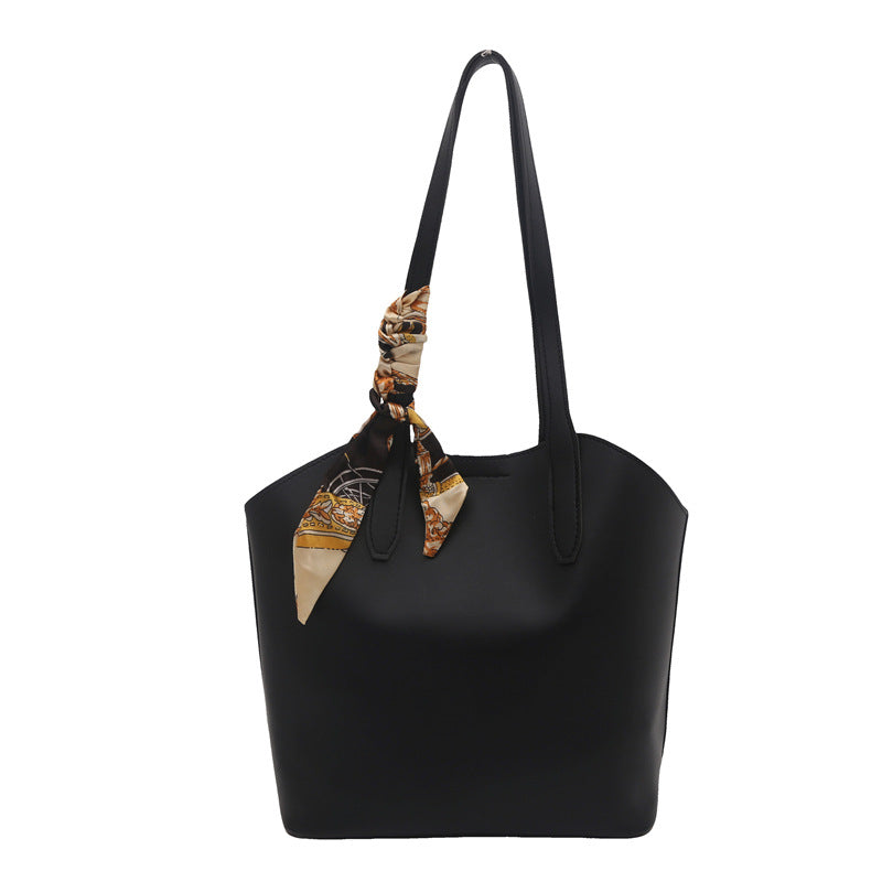 WoChic Designer Tote Bag with Stylish Scarf Bowlift