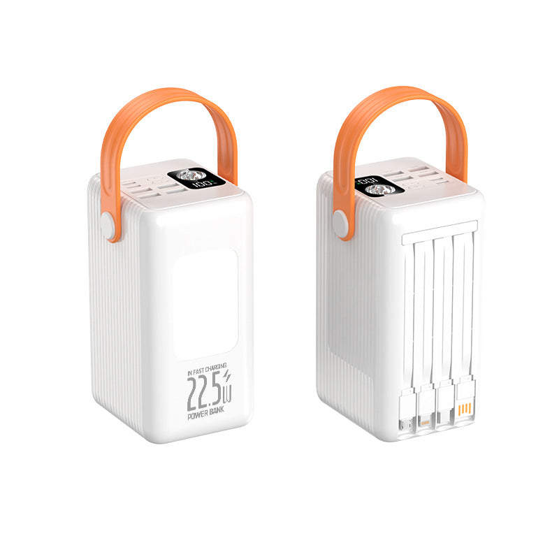Portable power bank with ergonomic grip and digital charging display Bowlift