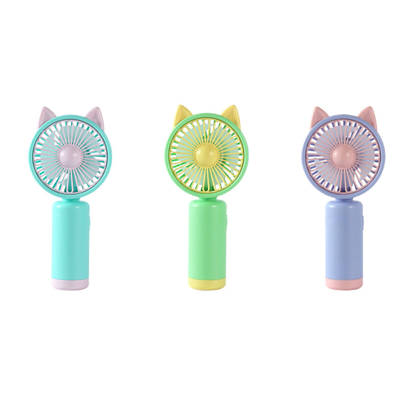 Women's portable hand fan with cute bunny ears design Bowlift