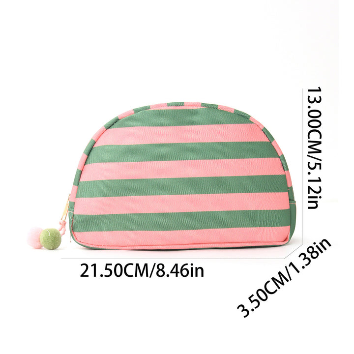 Cosmetic bag with striking stripe pattern Bowlift