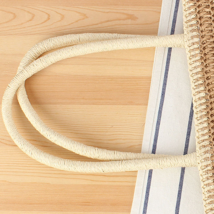 Spacious Beach Shoulder Bag Made of Hand-Woven Material Bowlift
