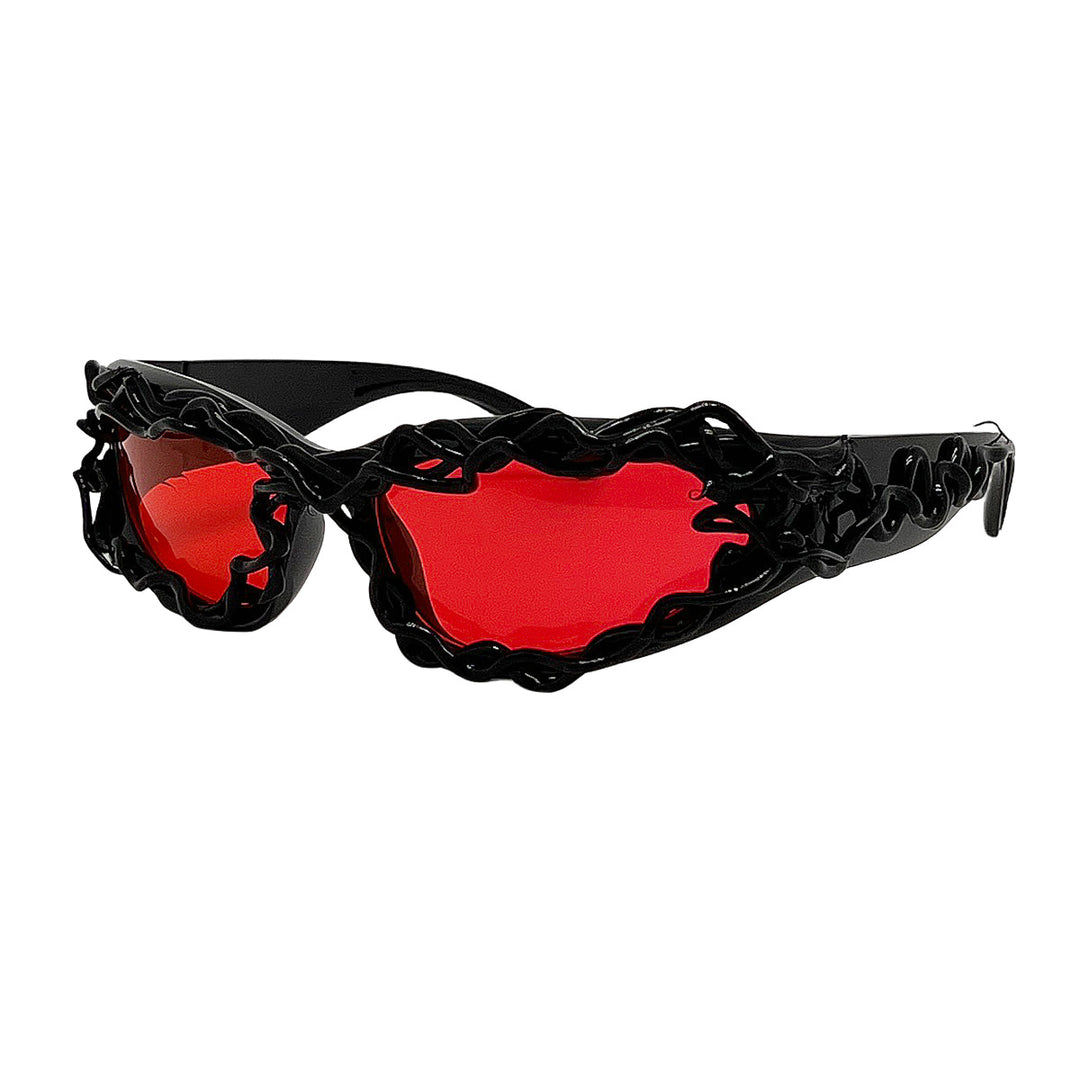 Women's extravagant design sunglasses with creatively structured frame Bowlift