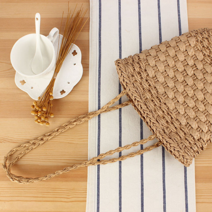 Handbag Made of Handmade Natural Weave with Sturdy Carry Handle Bowlift