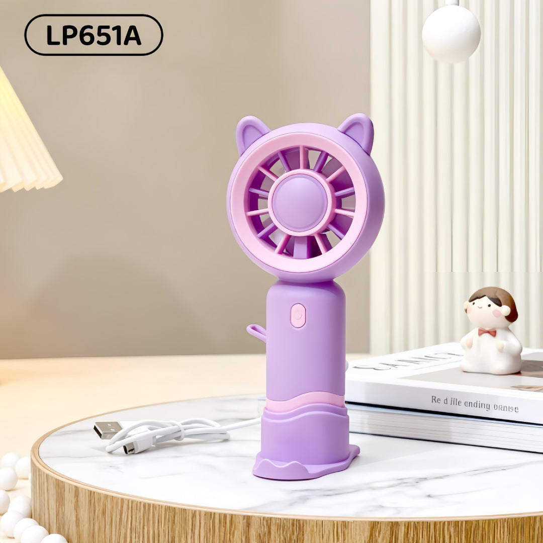 Women Portable Hand Fan with Cute Snail Design Bowlift
