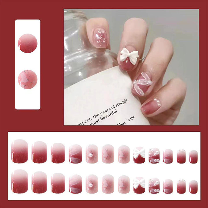 Nail art with cute bow pattern Bowlift