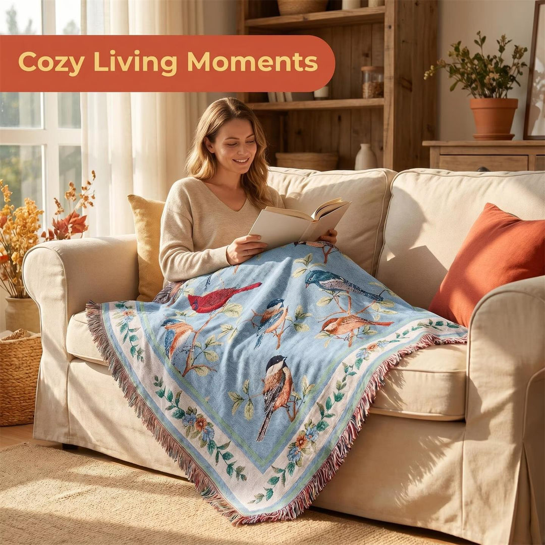 Elegant Embroidered Throw Blanket