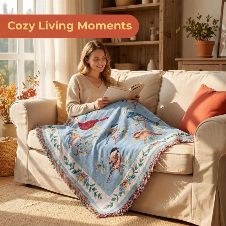 Elegant Embroidered Throw Blanket
