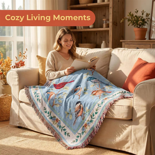 Elegant Embroidered Throw Blanket