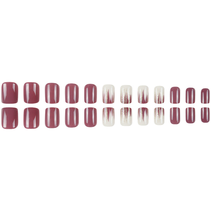 Elegant Glossy Nail Art Press-On Extensions Bowlift
