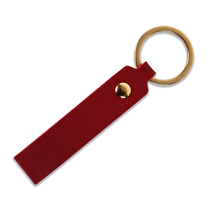 Unisex keychain with stylish faux leather design Bowlift