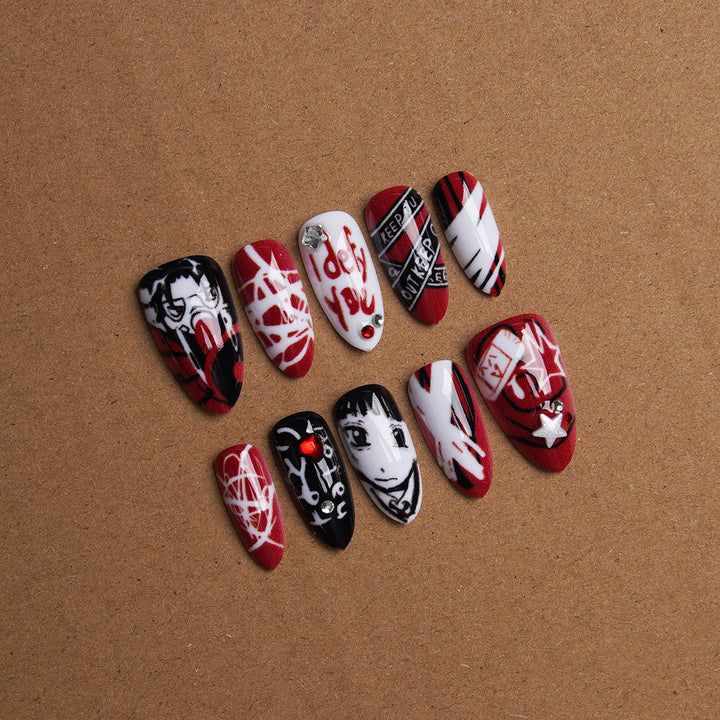 Creative Nail Art Set with Unique Graphics Bowlift