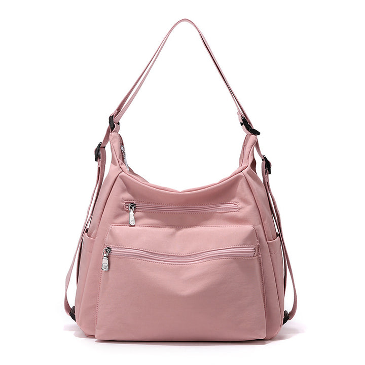 Multi-Zippered Casual Shoulder Bag Bowlift