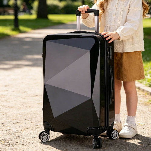 Unisex Lightweight Textured Hard Shell Wheeled Luggage Bowlift