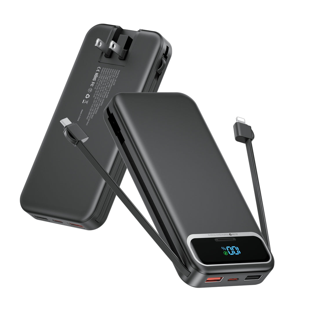 Powerbank with Integrated Charger and Lcd Display Bowlift