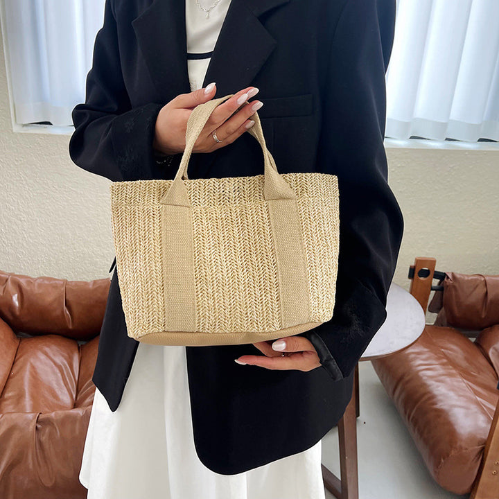 WoEco-Friendly Straw Beach Tote Bowlift