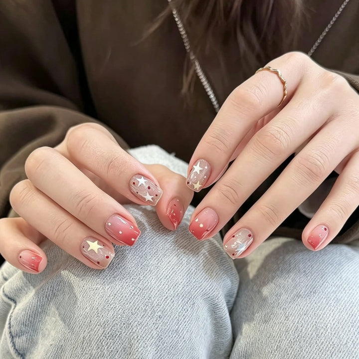 Starry Gradient Press-On Nail Set Bowlift