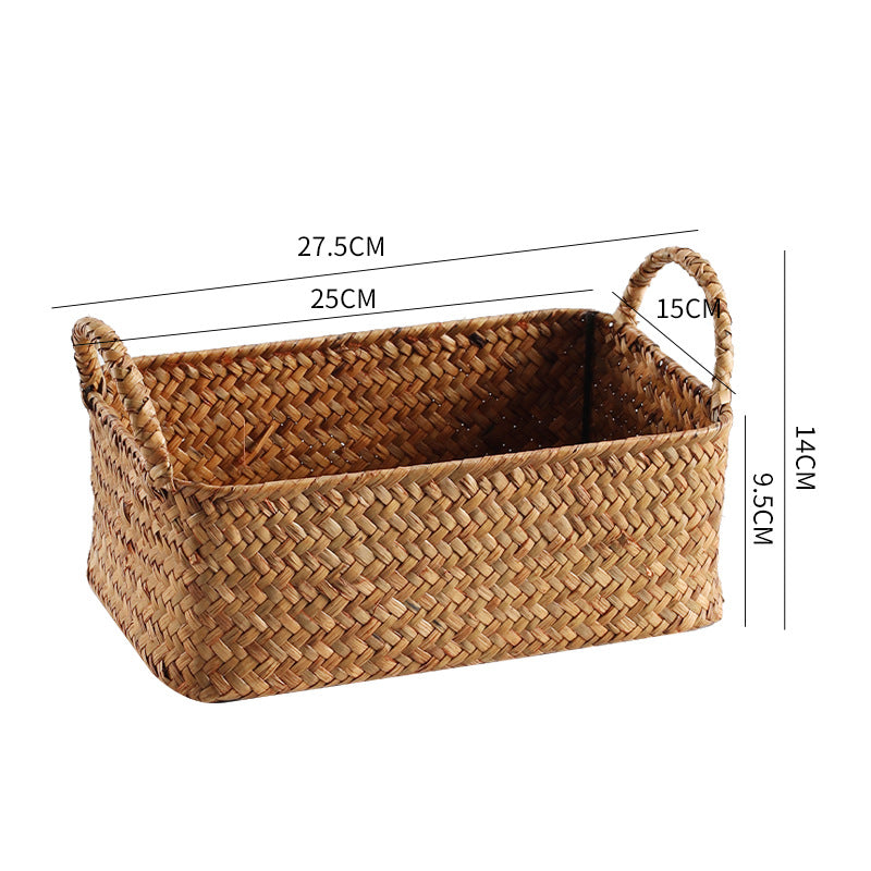Handwoven Natural Storage Basket Bowlift