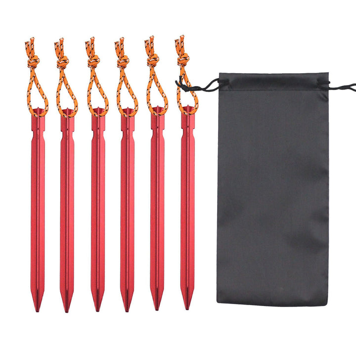 Unisex Aluminium Tent Pegs Set Bowlift