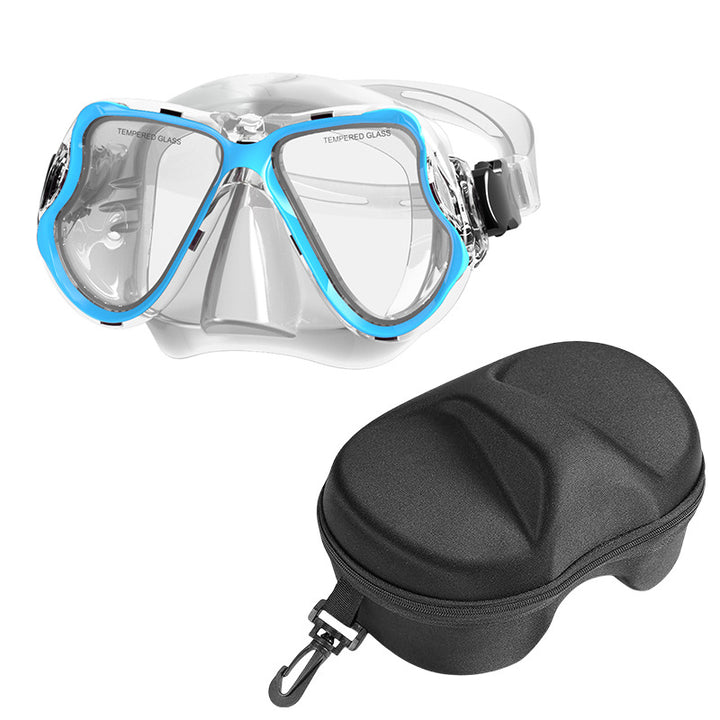 Diving mask with wide field of vision and comfortable wearing comfort Bowlift