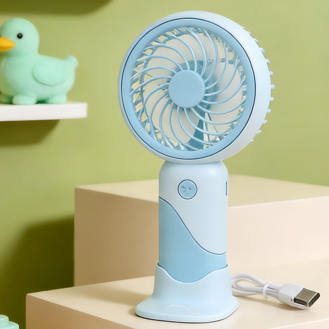 Women's Portable USB Mini Hand Fan with Flexible Tilt Mechanism Bowlift