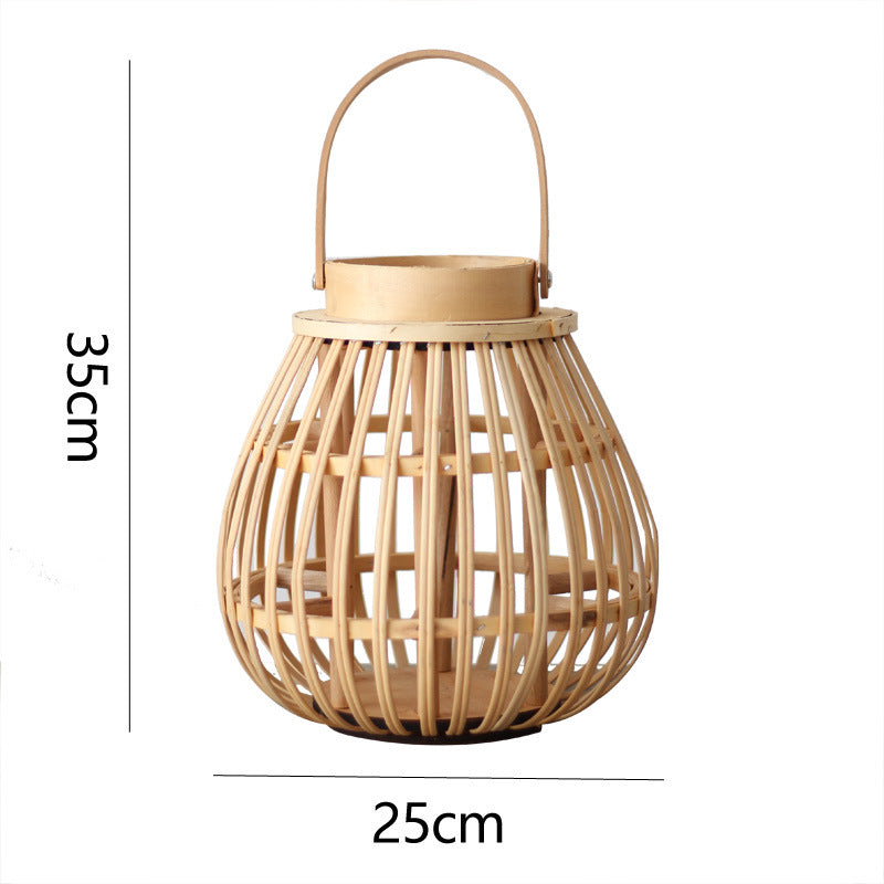 Natural Rattan Lantern Bowlift