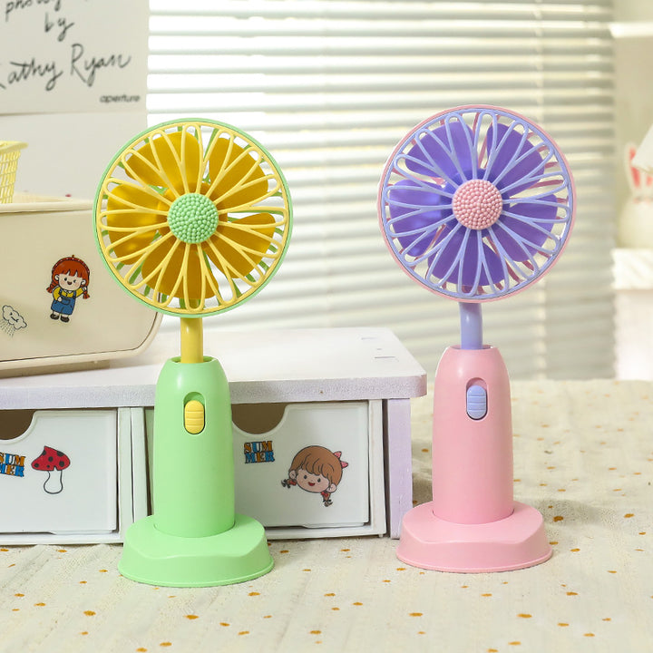 Women's portable table fan in playful flower design Bowlift