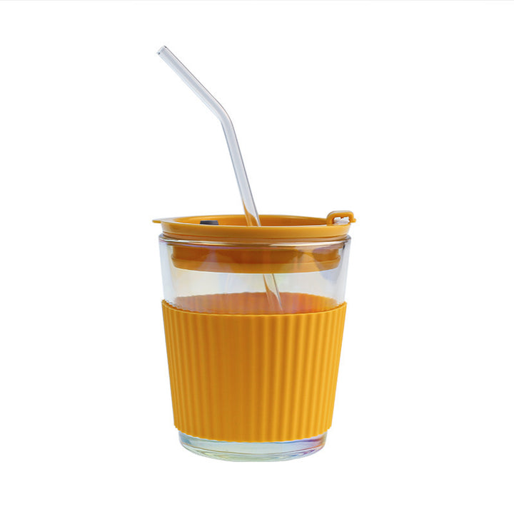 Ladies Insulated Drinking Cup with Flexible Silicone Cover and Integrated Straw Bowlift