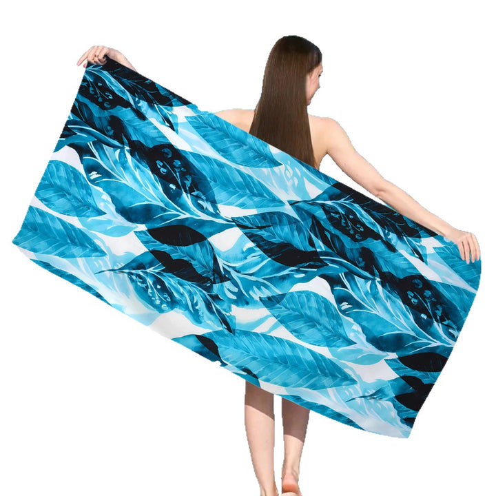 Beach towel with floral watercolor design Bowlift