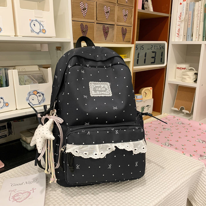 Adorable Polka Dot Backpack Bowlift