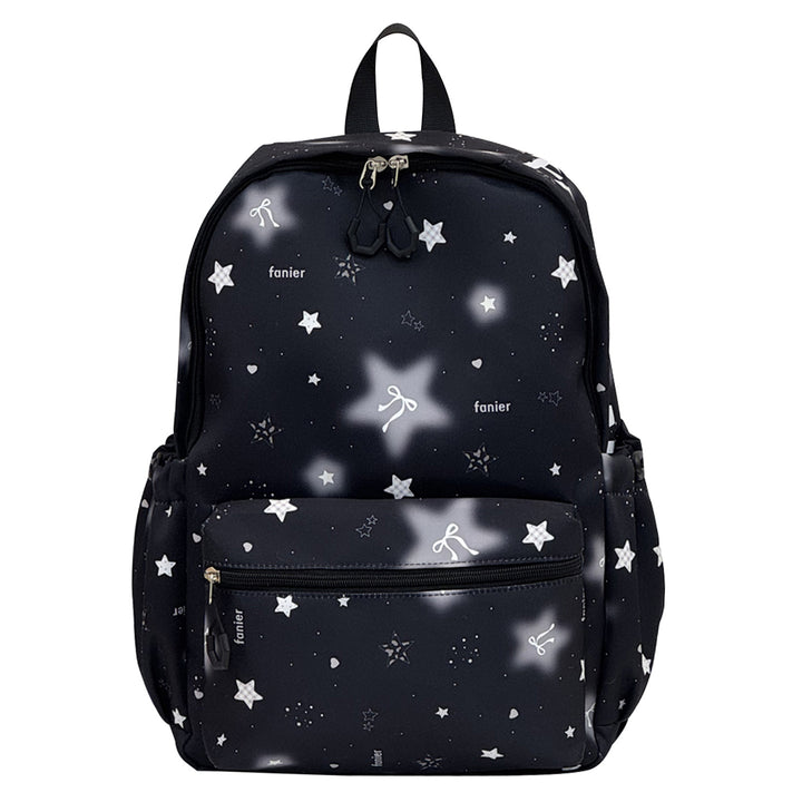 Casual Star-Patterned School Backpack Bowlift