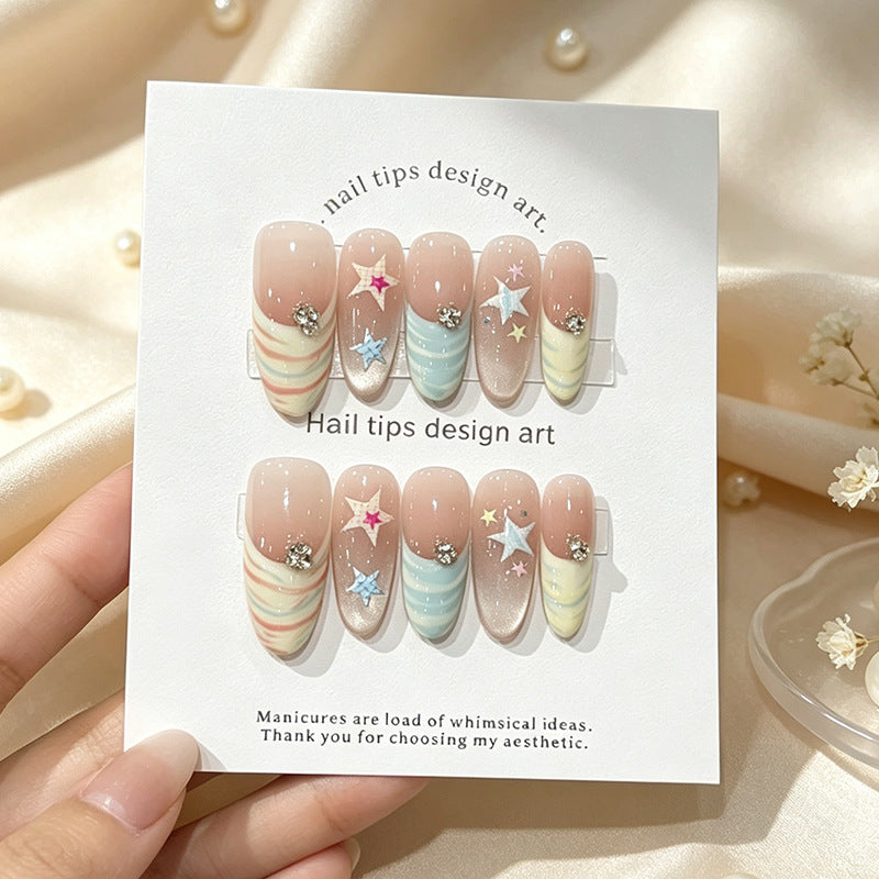 Whimsical Nail Art Press-On Set Bowlift