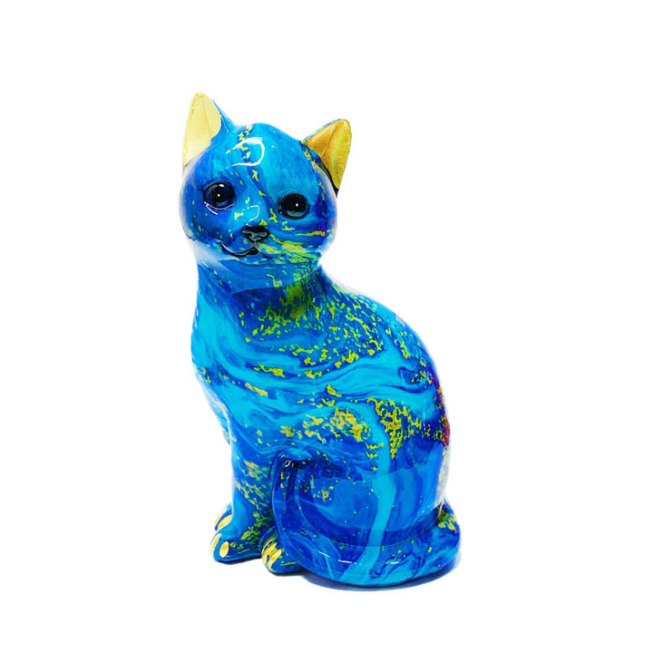 Artistic cat figurine in vibrant design Bowlift