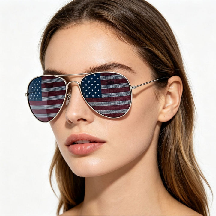 Patriotic Aviator Sunglasses Bowlift