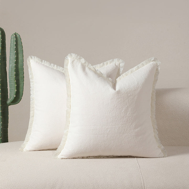 Fringed Decorative Throw Pillows