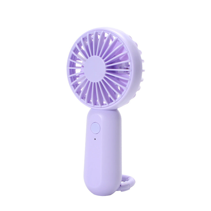 Women's compact portable handheld fan with rechargeable battery and carrying strap Bowlift