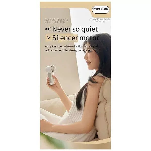 Women's one-size portable bladeless personal fan with adjustable tilt angle and silent motor with three speeds Bowlift