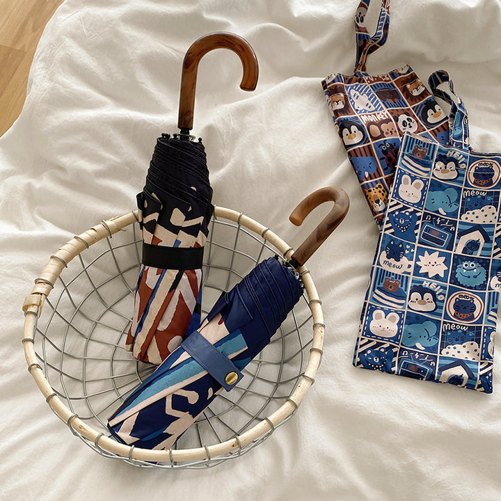 Women's folding umbrella with creative geometric design Bowlift