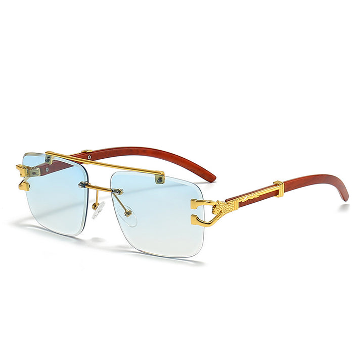 Women's fashionable glasses with stylish wooden frame Bowlift