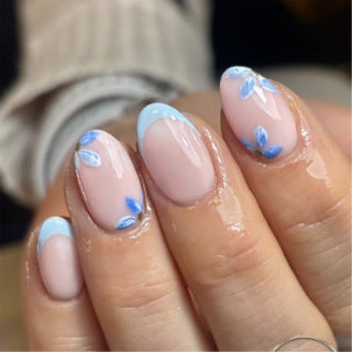 Artistic acrylic nails with elegant flower design Bowlift