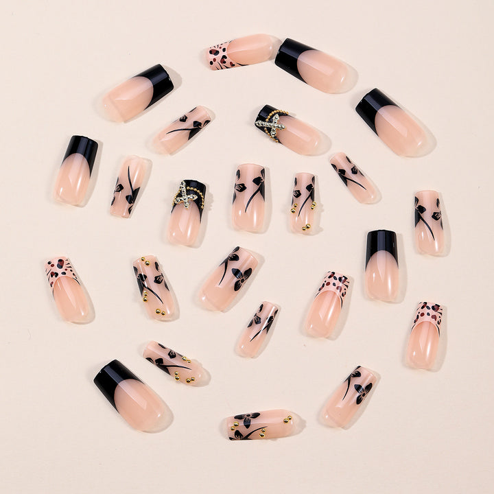 Decorative Acrylic Press-On Nail Set Bowlift