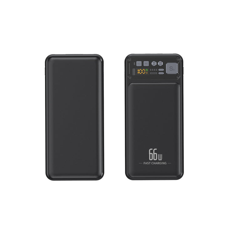 Power bank with integrated cable system and digital charging display Bowlift