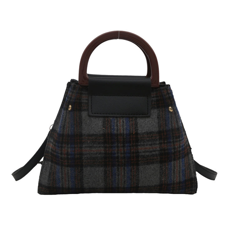 Plaid Structured Mini Handbag Bowlift