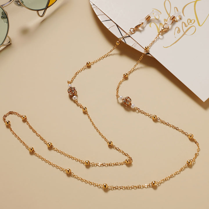 Elegant Faux Pearl Eyewear Chain Bowlift