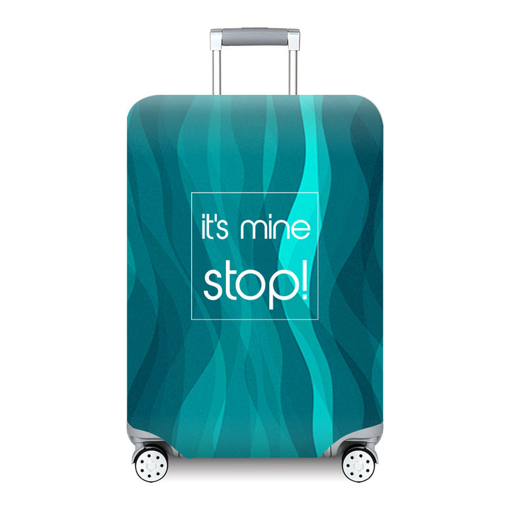 Unisex hard-shell suitcase with modern wave pattern Bowlift